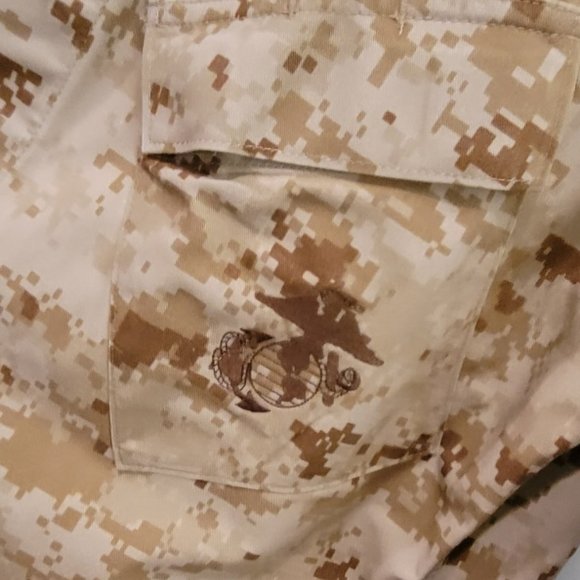 USMC Surplus Desert MARPAT Trousers & BDU Shirt medium small - Picture 2 of 16